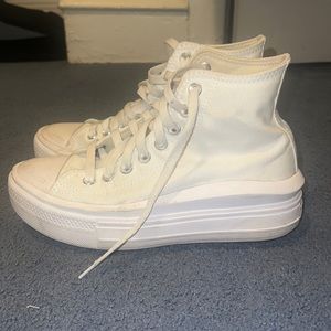 Womens white platform converse